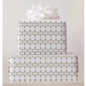 Neoclassical Gold Ornamental Lily Pattern Wedding Geschenkpapier