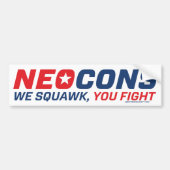 Neocon Chickenhawk Logo Autoaufkleber (Vorne)