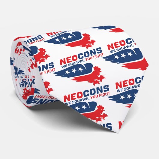 Neocon Chickenhawk Logo Krawatte (Gerollt)