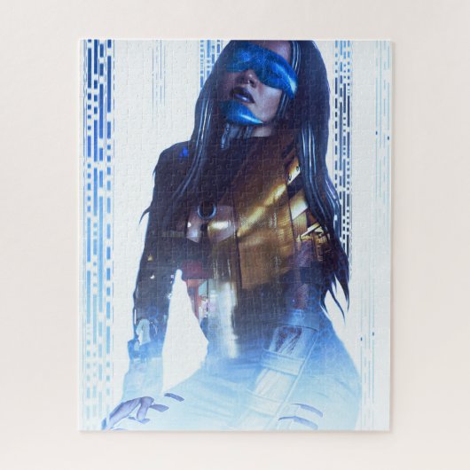 Neocyberpunkandroid-Hologramm Puzzle (Vertikal)