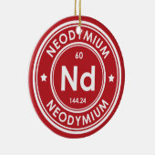 Neodym Element Rote Keramik Ornament (Rechts)