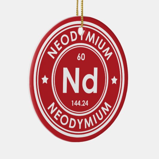 Neodym Element Rote Keramik Ornament (Rechts)