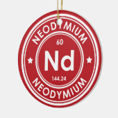 Neodym Element Rote Keramik Ornament (Links)