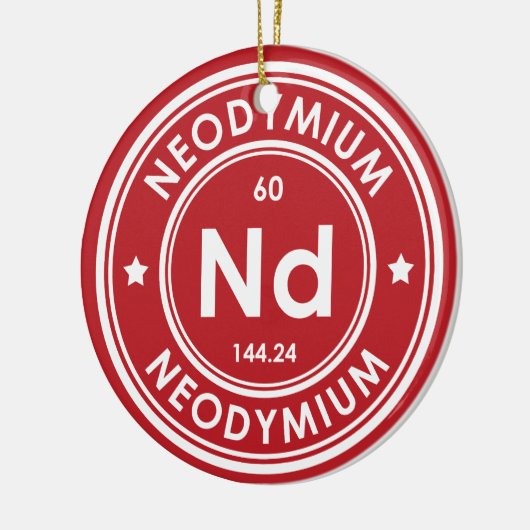 Neodym Element Rote Keramik Ornament (Links)