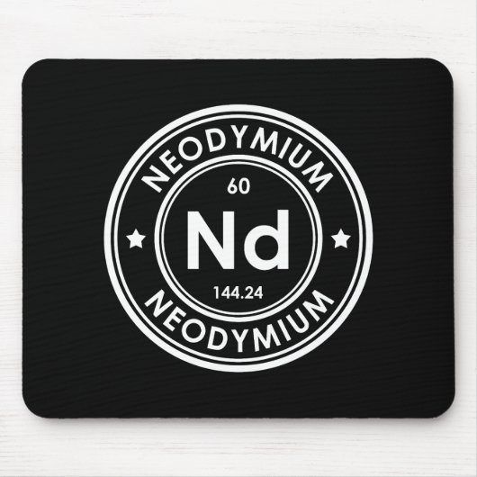 Neodymium Element Black Mouse Pad Mousepad (Vorne)