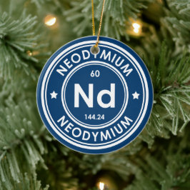 Neodymium Element Blue Keramik Ornament
