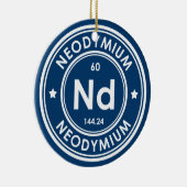Neodymium Element Blue Keramik Ornament (Rechts)