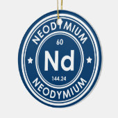 Neodymium Element Blue Keramik Ornament (Links)