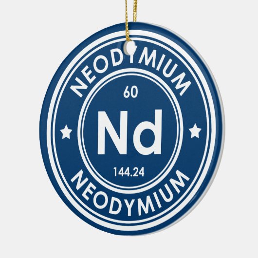 Neodymium Element Blue Keramik Ornament (Links)