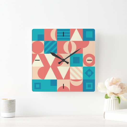 NeoGeo-Quadratwanduhr Quadratische Wanduhr (Zuhause)