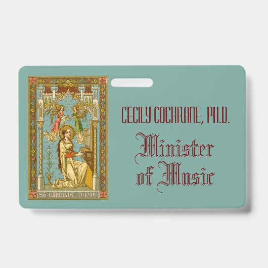 NeoGothic St. Cecilia of Rome (BNG 02) Abzeichen Ausweis (Vorderseite)