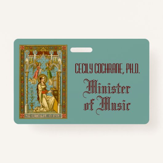 NeoGothic St. Cecilia of Rome (BNG 02) Abzeichen Ausweis (Vorderseite)