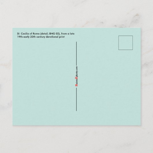 NeoGothic St. Cecilia of Rome (BNG 02) Postcard Postkarte (Rückseite)