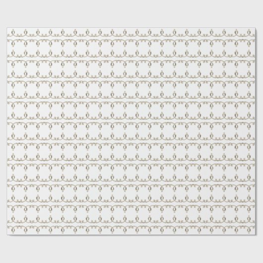 Neoklassische 3D Embossed Gold Gradient Wedding Geschenkpapier (Flach)