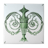 Neoklassische Green Urn 1880s Transferware Repro Fliese (Vorderseite)