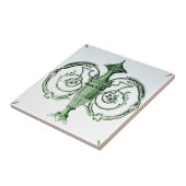 Neoklassische Green Urn 1880s Transferware Repro Fliese (Seite)