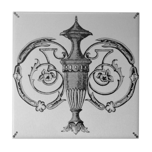 Neoklassische Urner Transferware Repro Fliese (Vorderseite)