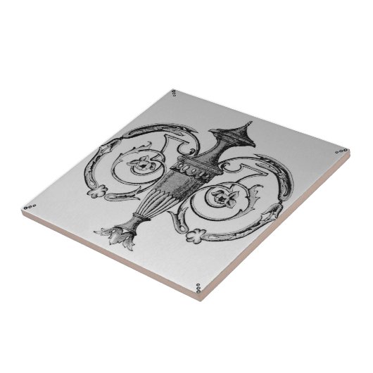 Neoklassische Urner Transferware Repro Fliese (Seite)