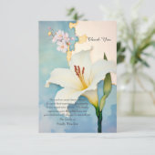 Neoklassisches Beileid mit Blumenbezug Dankeschön Dankeskarte (Stehend Vorderseite)