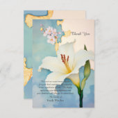Neoklassisches Beileid mit Blumenbezug Dankeschön Dankeskarte (Vorne/Hinten)