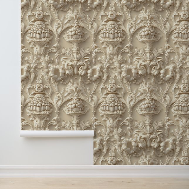 Neoklassizismus Flower Tooth Zahnheilkunde Dekorat Tapete (Anwendung)