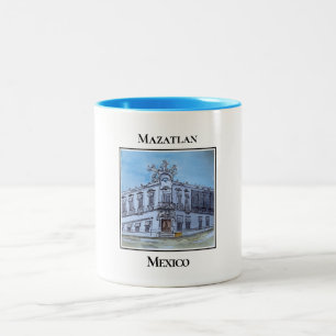 Neoklassizistische Architektur im historischen Maz Zweifarbige Tasse