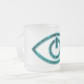 Neolution - Blaue verwaiste schwarze Frost-Tasse Mattglastasse (Vorderseite Links)