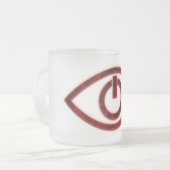 Neolution - Rote verwaiste schwarze Frost-Tasse Mattglastasse (Vorderseite Links)