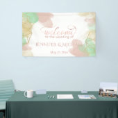 Neomint Blaush Gold Aquarellfarbe geometrisch Banner (Messeveranstaltung)