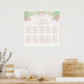 Neomint Blaush Gold Aquarellfarbe geometrisch Poster (Küche)