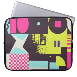 Neomodern Ästhetik des Brutalismus-Design-Posters  Laptopschutzhülle