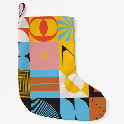 Neomomoderne Ästhetik von Brutalismus Design Poste Kleiner Weihnachtsstrumpf (Vorderseite)