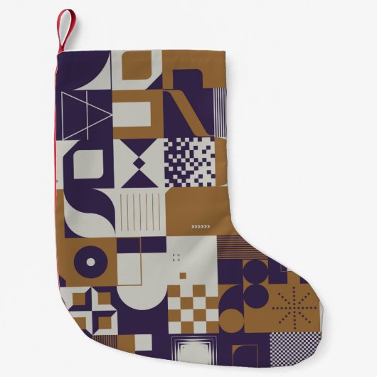 Neomomoderne Ästhetik von Brutalismus Design Poste Kleiner Weihnachtsstrumpf (Vorderseite)