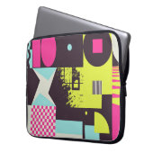 Neomomoderne Ästhetik von Brutalismus Design Poste Laptopschutzhülle (Vorderseite Links)