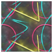 Neon80er abstraktes geometrisches Muster Stoff (Nahaufnahme)