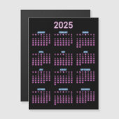 Neon 2025 Kalender Magnetkarte (Vorne/Hinten)