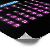 Neon 2025 Kalender Poster (Ecke)