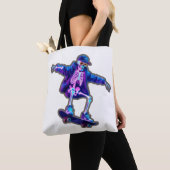 Neon 3D Skeleton Skateboarding – Funny Streetwear Tasche (Von Nahem)