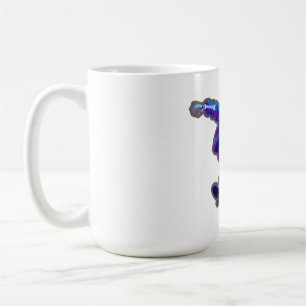 Neon-3D-Skelett-Skateboarding – Lustige Streetwear Kaffeetasse