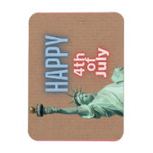 Neon 4. Juli Freiheitsstatue Magnet (Vertikal)