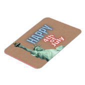 Neon 4. Juli Freiheitsstatue Magnet (Linke Seite)