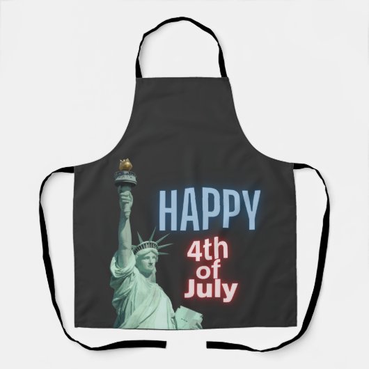 Neon 4. Juli Freiheitsstatue Schürze (Vorderseite)
