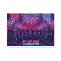 Neon 4th of July Celebration Dance Party