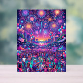 Neon 4th of July Independence Day Celebration Acrylschild (Neutral)