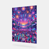 Neon 4th of July Independence Day Celebration Acrylschild (Winkel)