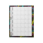 Neon 80er Blank Calendar Notizblock (Rotiert)