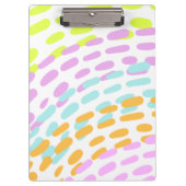 Neon 80er Farben im Tierdruck Klemmbrett (Vorderseite)