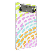 Neon 80er Farben im Tierdruck Mini Klemmbrett (Schrägansicht)