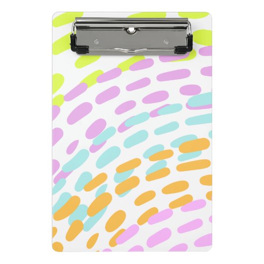 Neon 80er Farben im Tierdruck Mini Klemmbrett (Vorderseite)