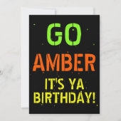 Neon 80's|90's Flashback Hip Hop Birthday Foto Einladung (Vorderseite)